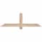 Ekena Millwork Eugene Smooth Timber Gable Bracket, Douglas Fir, 48"W x 16"H x 1 1/2"D x 3 1/2"F, 8/12 Pitch GBW048X16X0204EUG00SDF - alternate 1